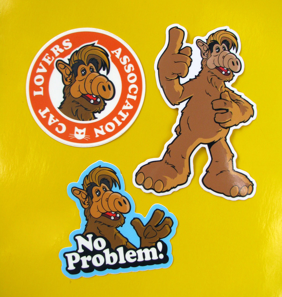 ALF Vinyl Sticker Set – 80s TV Decals for Skateboard Laptop Car Water Bottle
