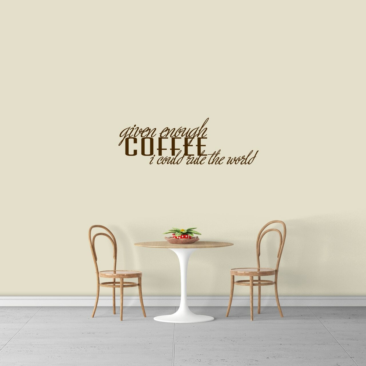 Given Enough Coffee Wall Decal – Kitchen, Dining, Office, Wall Art, Sticker
