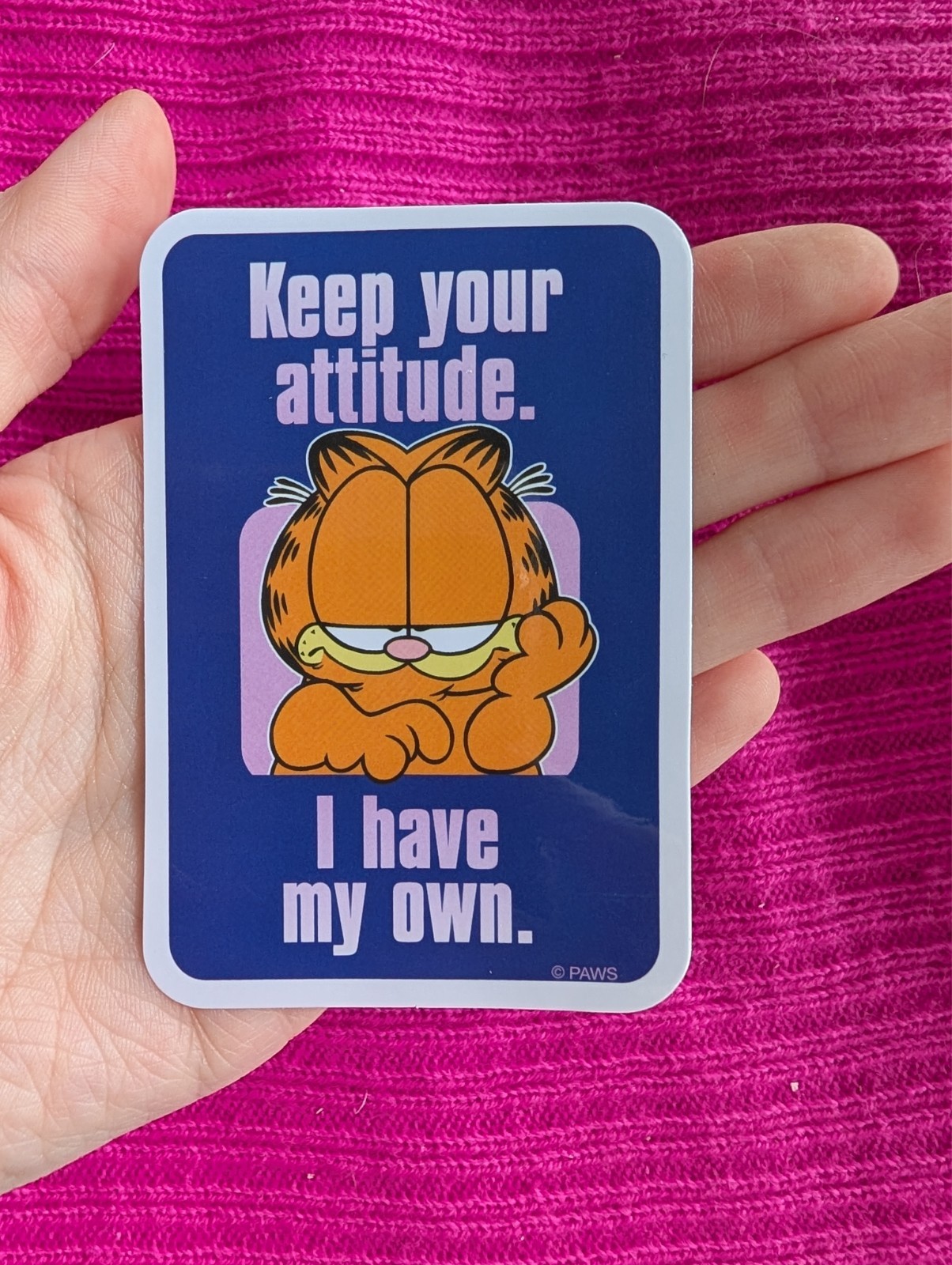 STICKER, Garfield, Sassy cat, Odis, Cartoon