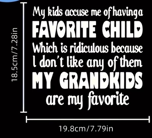 My Accuse Me Of Having A Favorite Child Grandkids Iron On Transfer Decal T Shirt