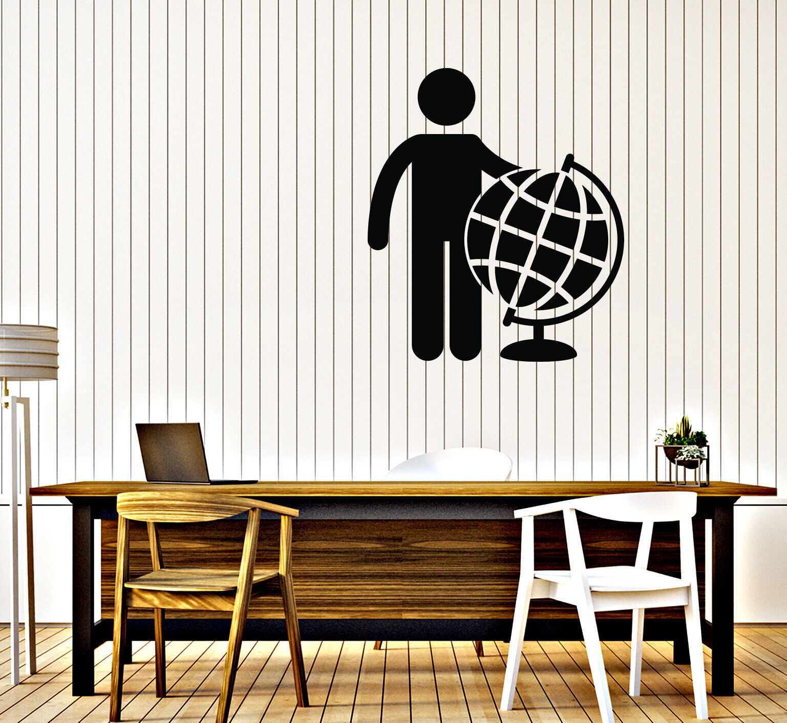 Vinyl Wall Decal Astronaut Astrologer Job Scientist Globe Decor (n1417)