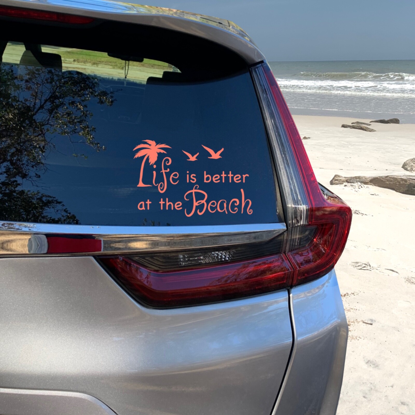 Life is Better at the Beach Decal. Beach Car Decal. Palm Tree Decal. Beach SVG.