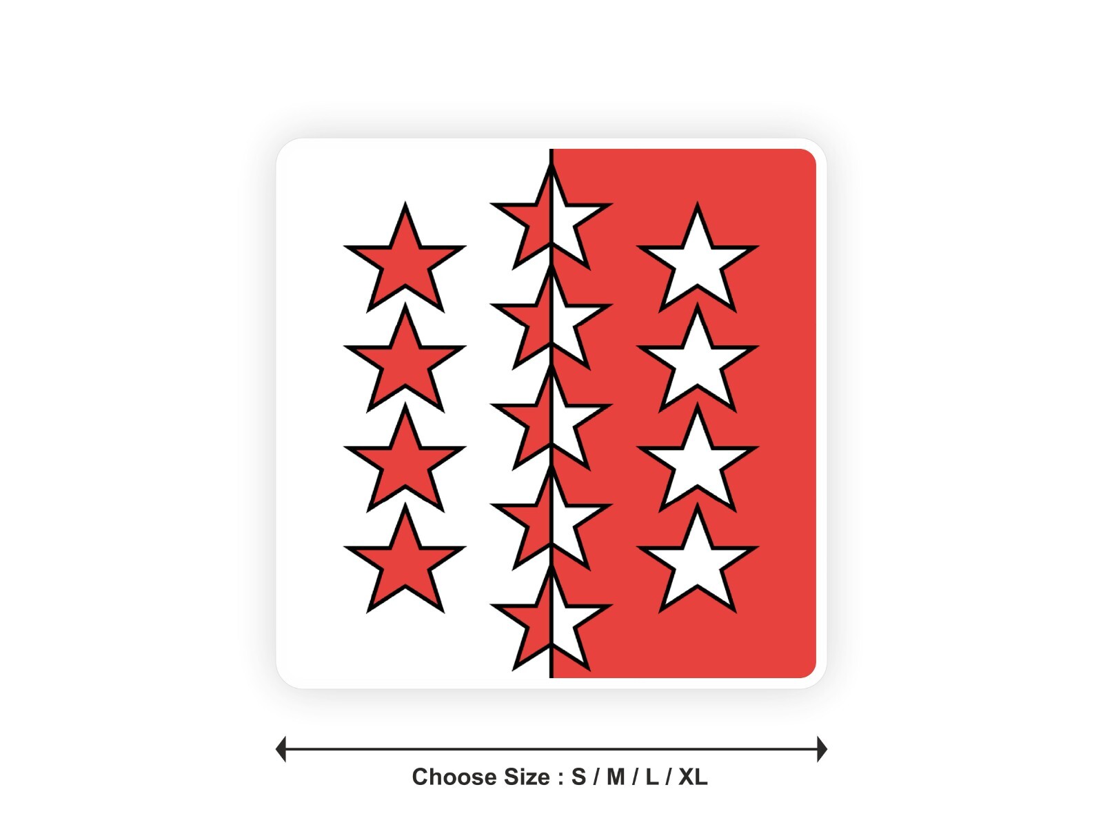Sticker flag SWITZERLAND VALAIS WALLIS swiss 2,7′′(S) -7,8′′(XL) decal