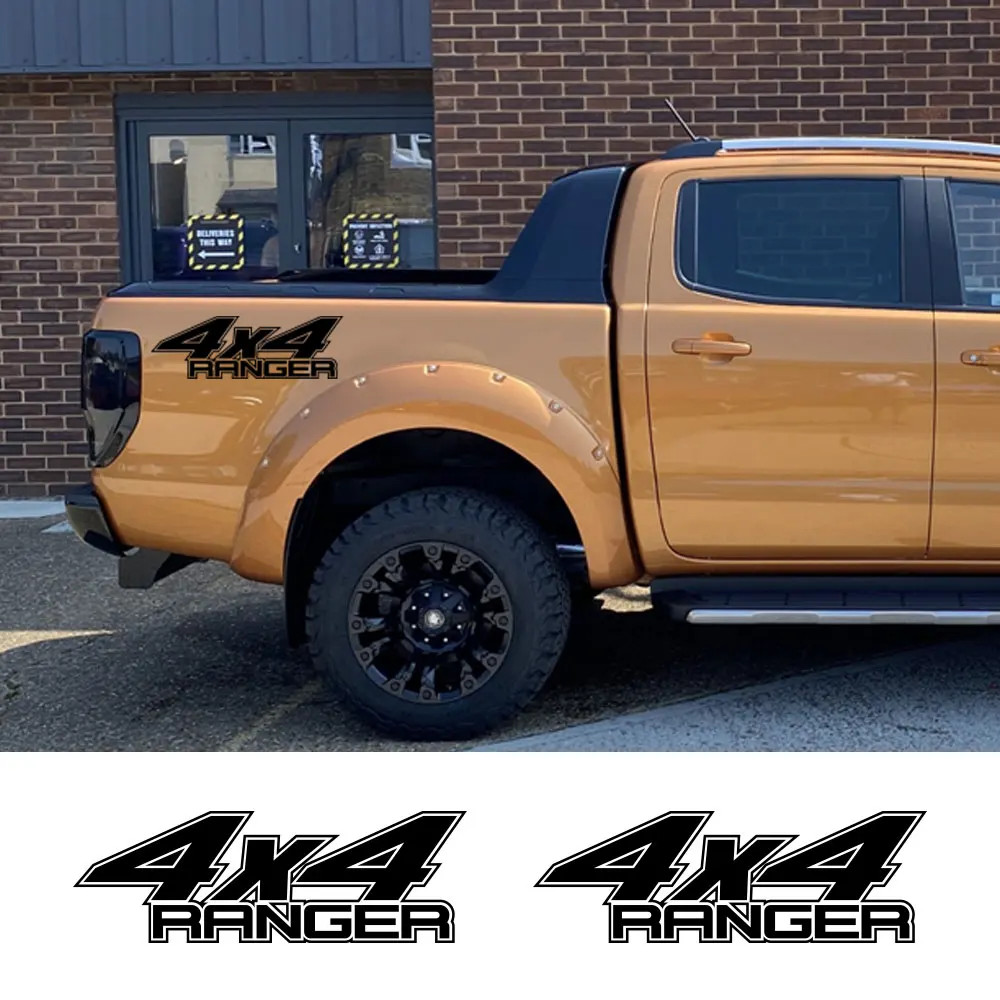 Aftermarket 4×4 Rear Bed Side Decal for Ford Ranger Raptor | Pickup Truck Vinyl