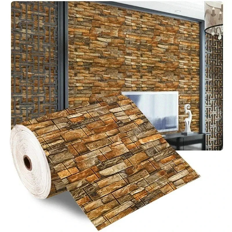 3D Foam Brick Self Adhesive Wallpaper Waterproof Wall Stickers Home Decor