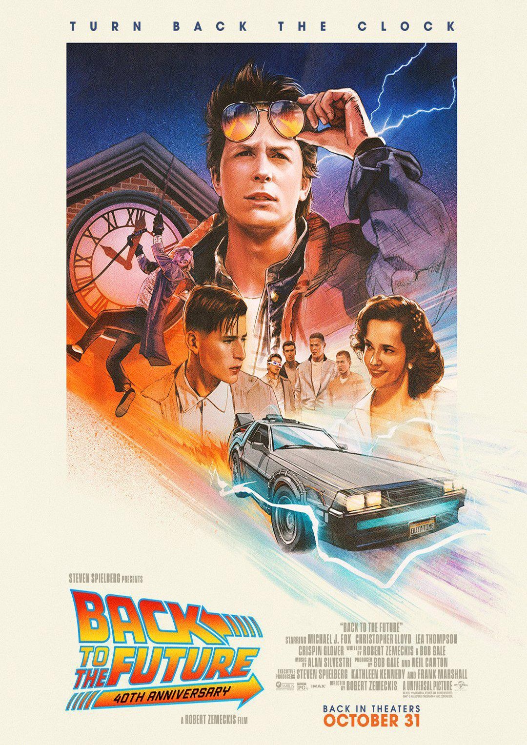 Back To The Future 40Th Anniversary Poster Vintage Movie Collector Print 🎬🍿
