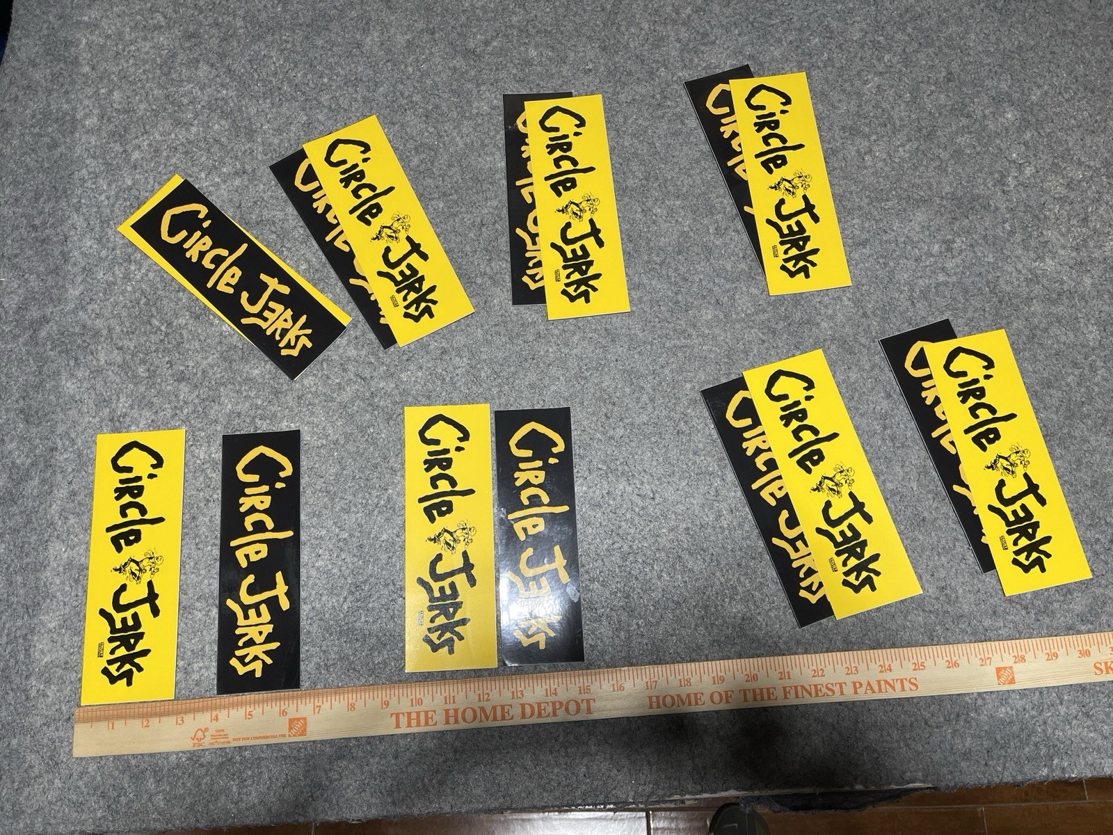 2x Punk Rock Sticker Pack CIRCLE JERKS Hardcore Yellow Black Band Official Merch