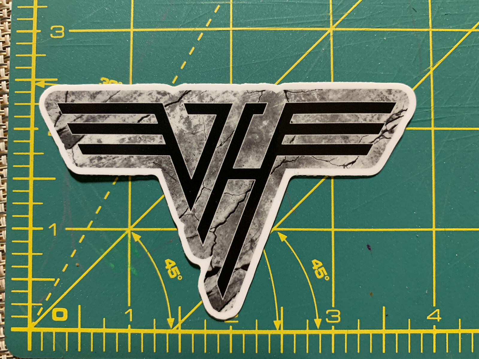 EVH tribute stone premium sticker Vinyl Decal 3 inches E51