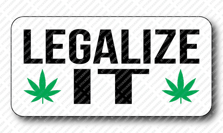 Legalize It Pro Marijuana Cannabis Ganja THC Stickers