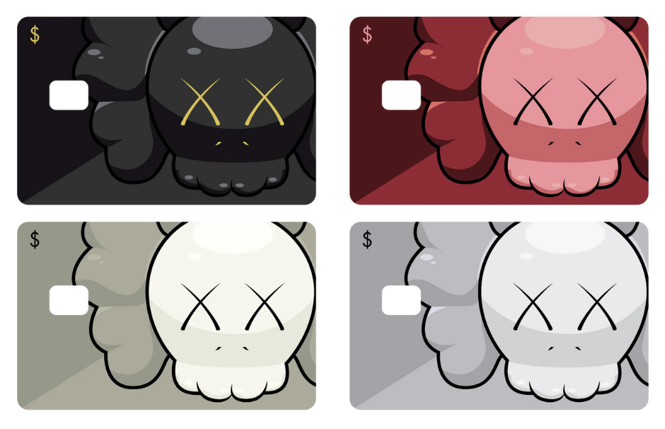XX Symbol Card Skin 4 Pack Variety Black Red White Edgy Minimalist Graphic Decal