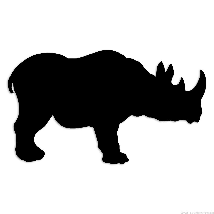Rhinoceros Rhino – Decal Sticker – Multiple Colors & Sizes – ebn6406