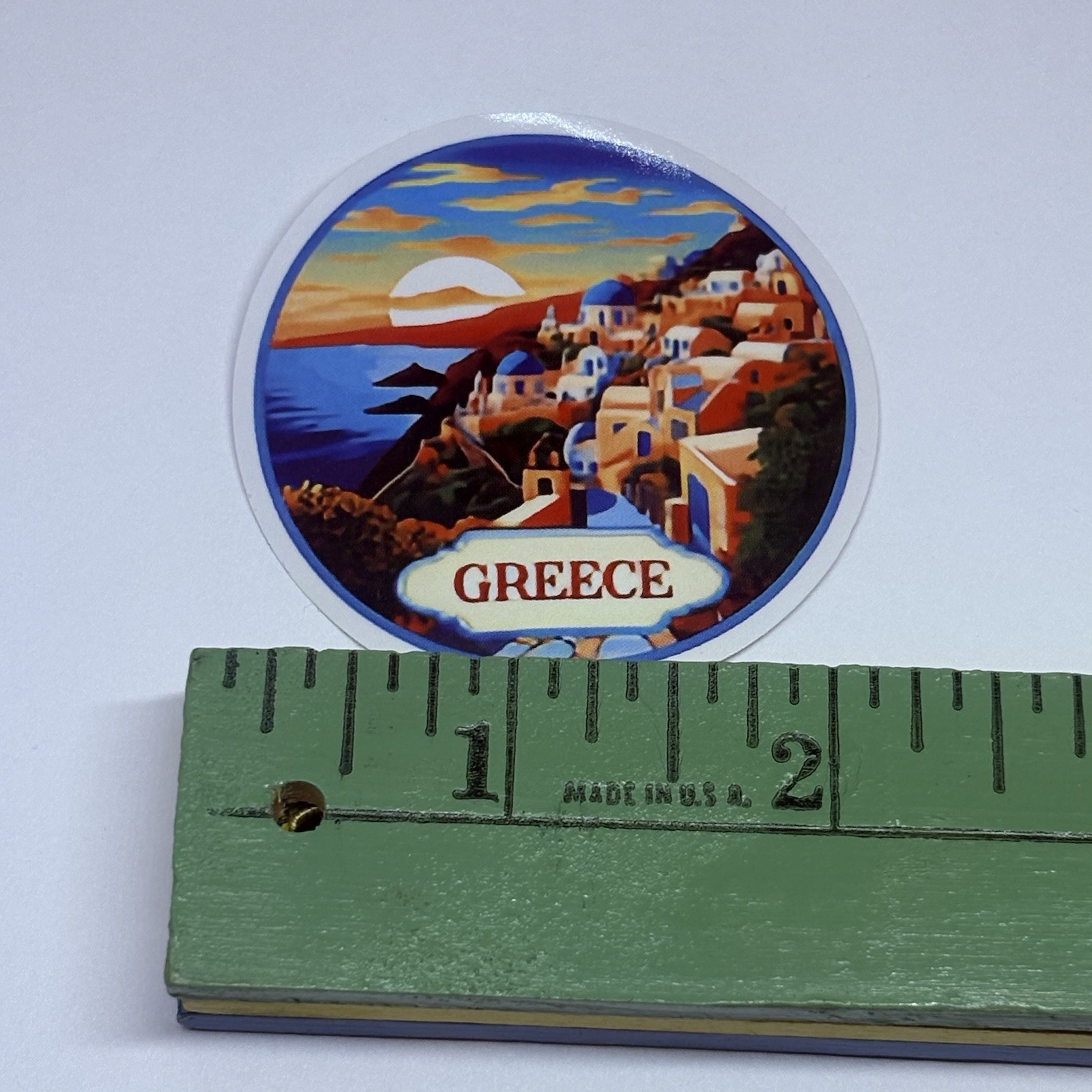 Greece Town Sticker Travel City Tour Art Decal Vinyl Souvenir Round Tc6