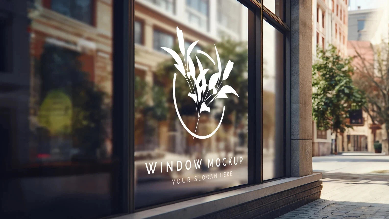 VΛ Custom Store Window Mockup Decal Logo Sticker Business Sign Peel & Stick