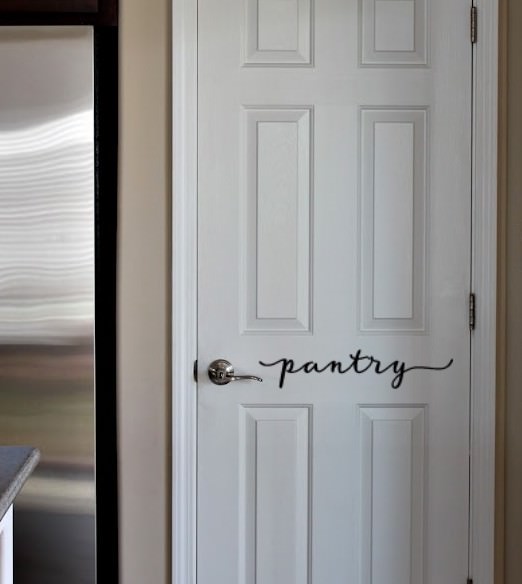 Pantry Script – Vinyl Decal Sticker Kitchen Decor Customize your Kitchen