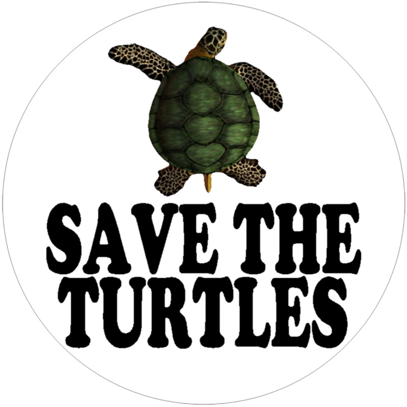 Save the Turtles – 3 Pack Circle Stickers Decals 3" x 3"