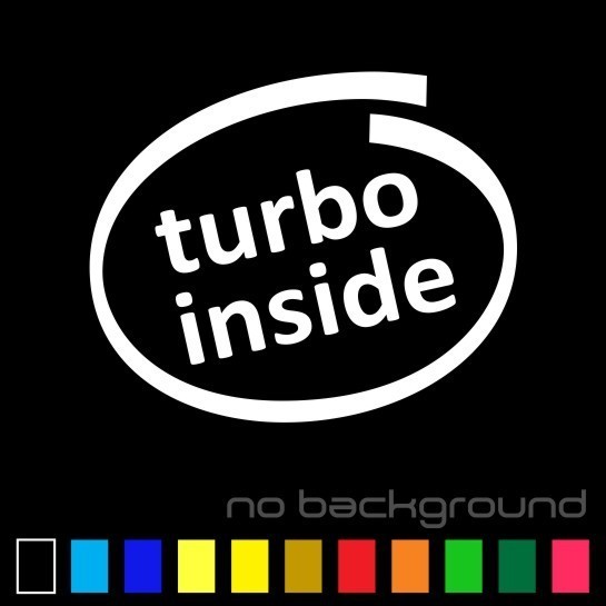 Turbo Inside Sticker Vinyl Decal – Euro Racing Drift Car Window Truck Boost JDM
