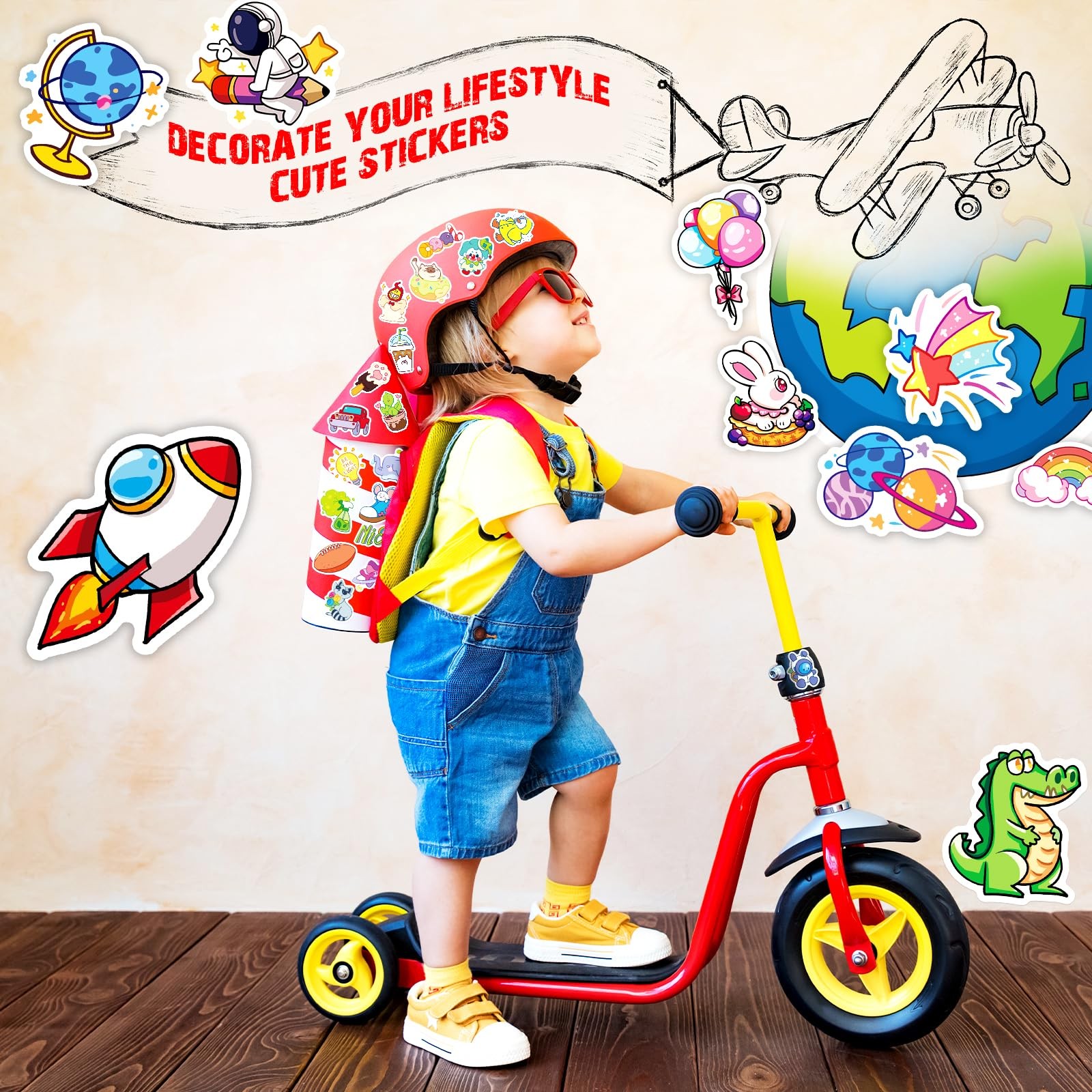 600Pcs Stickers for Kids, Water Bottle Vinyl Waterproof Scrapbook Cute Bulk Pack