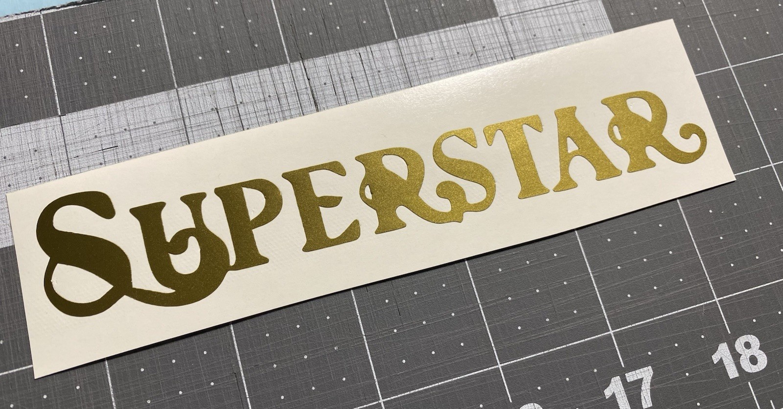 Vinyl Decal for Window – SuperStar Logo (Various Colors/ Sizes)