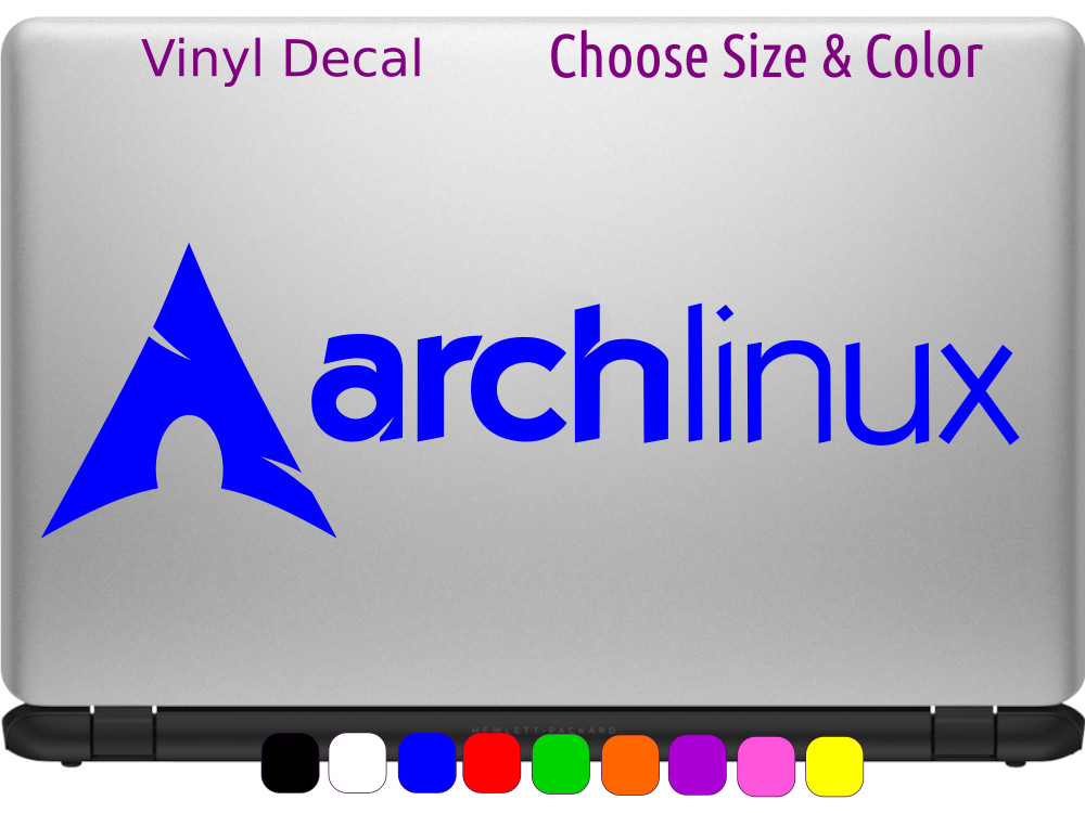 ARCH LINUX wide logo Vinyl Decal Laptop Car Window Sticker CHOOSE SIZE COLOR