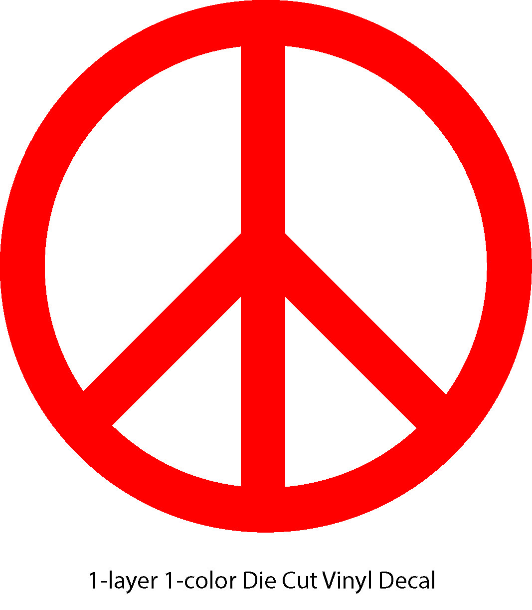 2" – 24" Peace Sign Die Cut Vinyl Decal Sticker – Made in USA Same Day Shipping