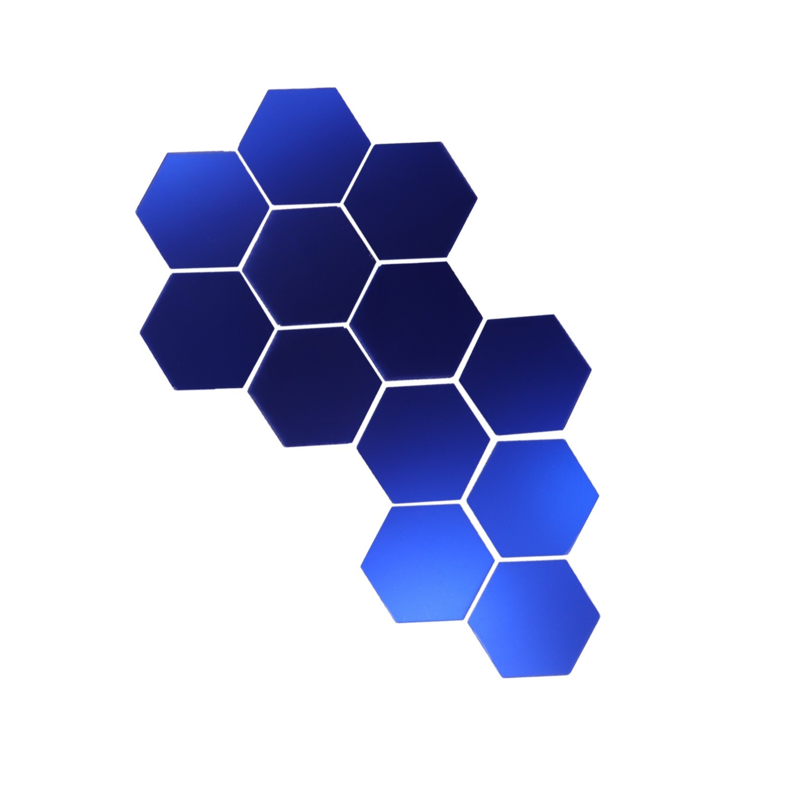 Exquisite Hexagon Mirror Stickers Pack of 12 Perfect for Christmas and Carnival