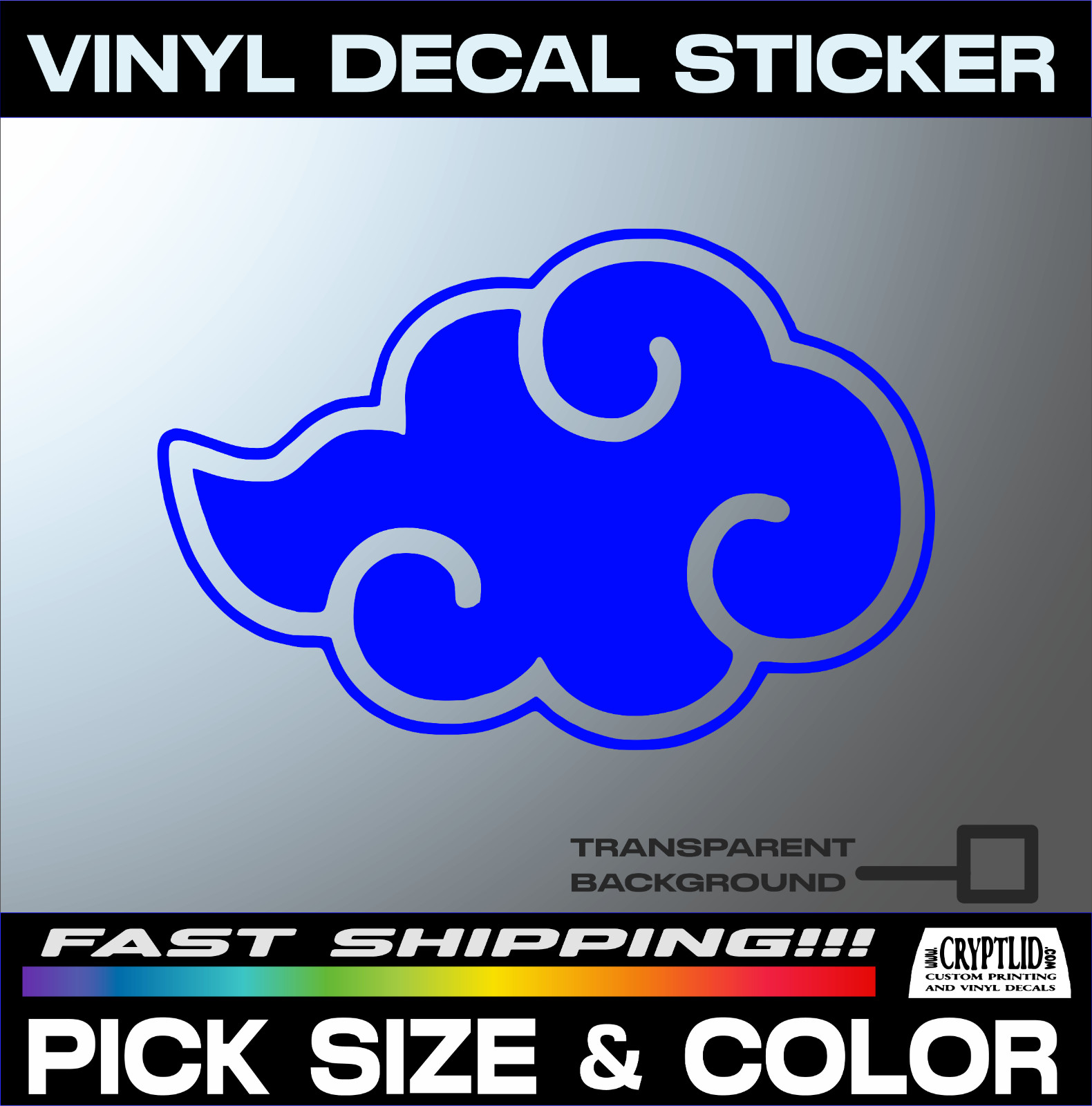 Naruto Akatsuki Red Cloud Sticker Vinyl Decal Car Truck Window Anime Size +Color