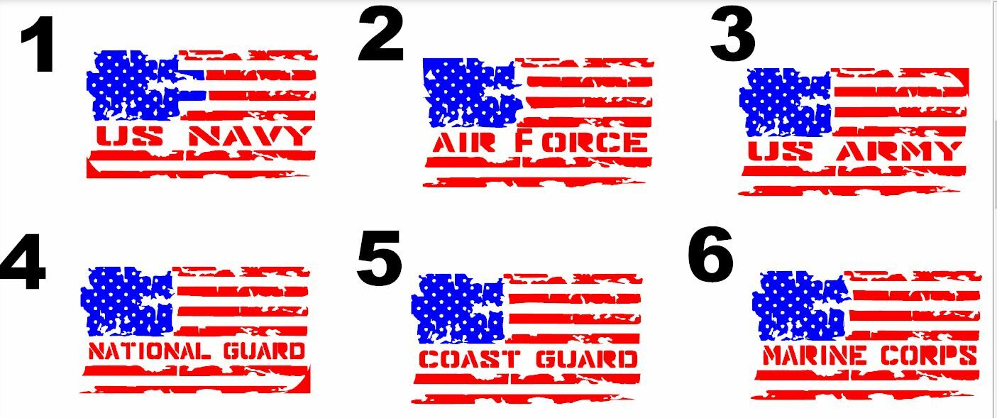 USA Flags US Military Vinyl Sticker/Decal PICK ONE Many Colors & HTV Too