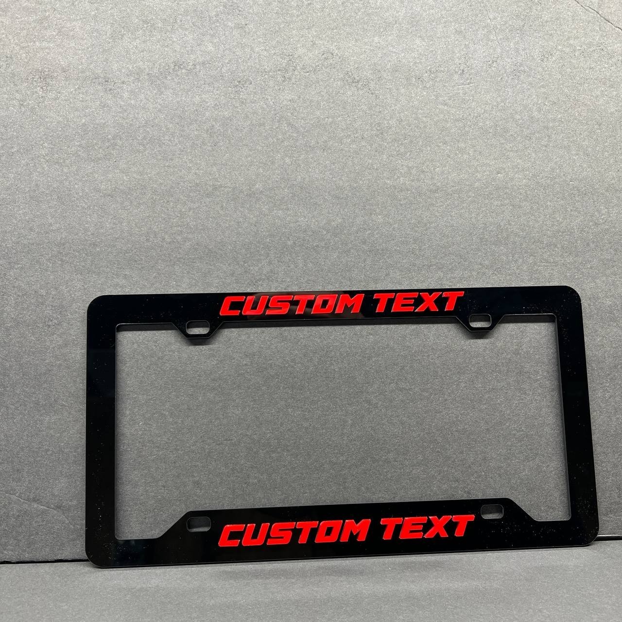 Personalized TEXT NAME LOGO Custom Car License Plate Frame 3D Laser Multicolor