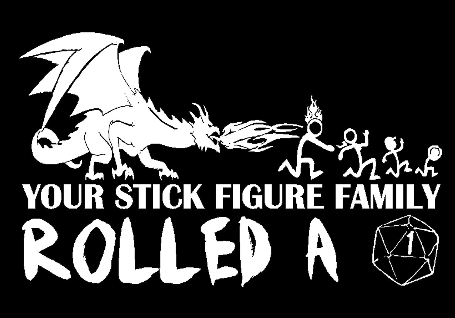 Funny Dungeons and Dragons D&D Stick Family Vinyl Decal