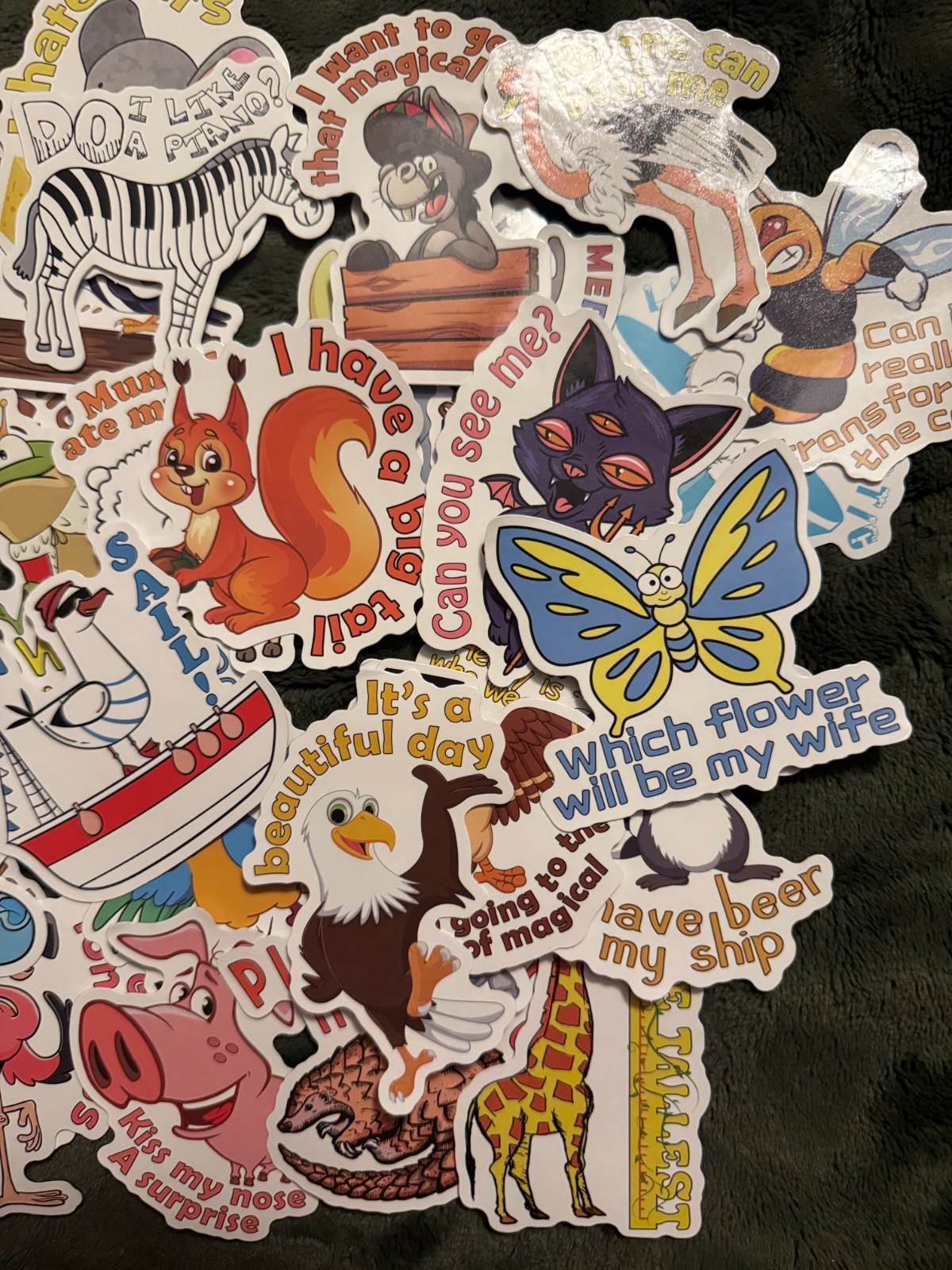 Animal Cartoon Themed Stickers Pack of 49 Mixed Set Decorate Luggage Laptop Cups