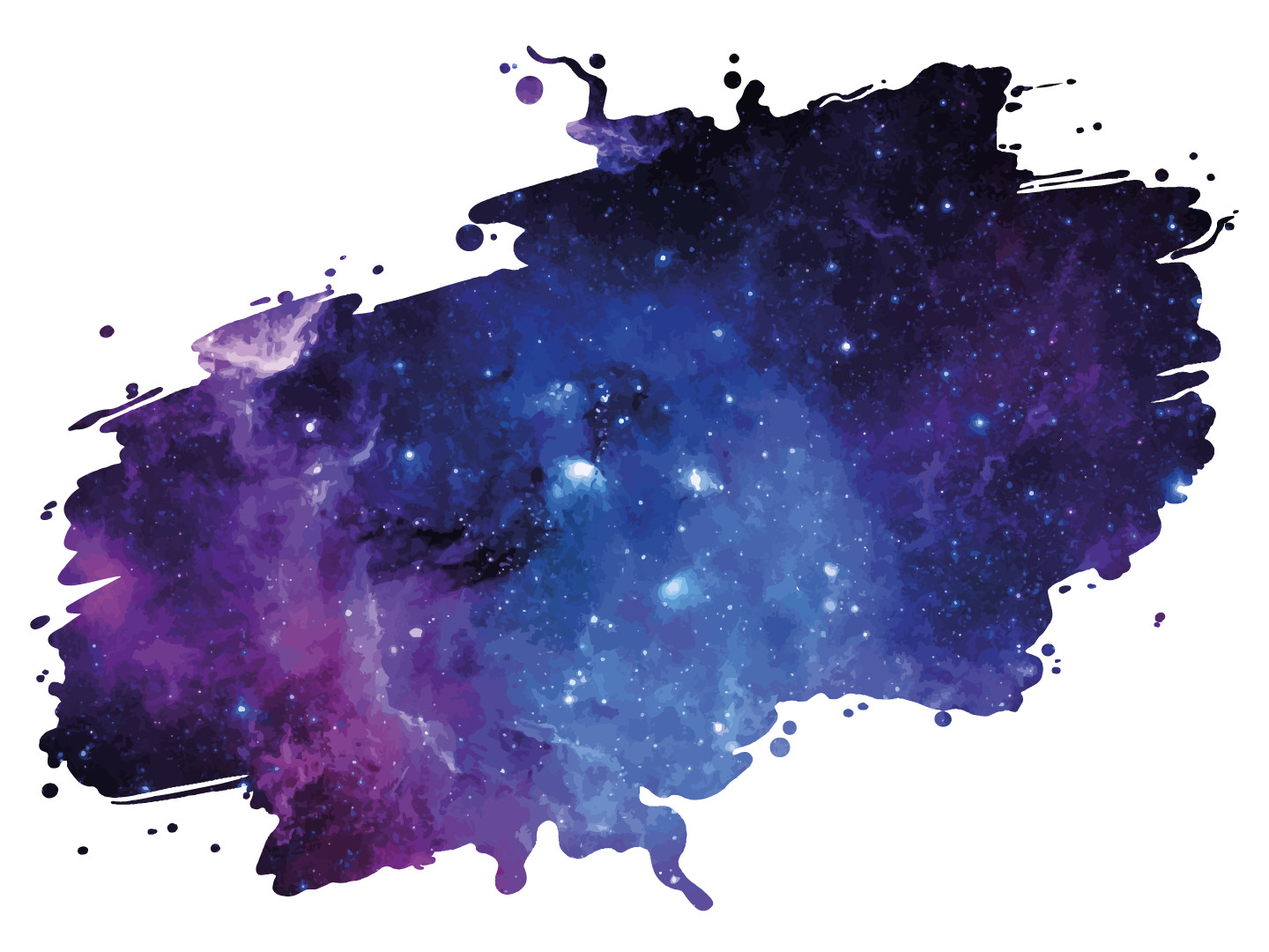 Bedroom Living Room Brushed Paint Like Outer Space Background Vinyl Wall Decal