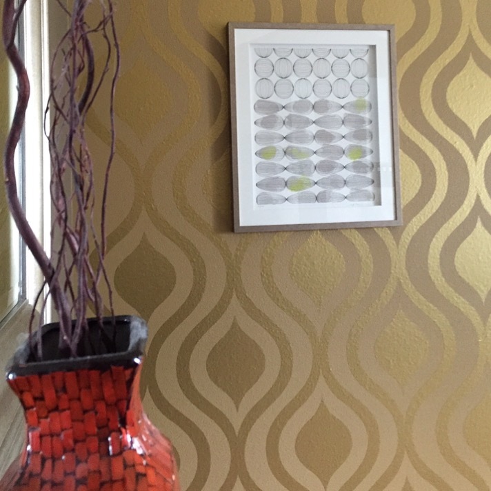 Mid Century Modern Wall Decor, Ogee Wall Decal, Geometric Wall Decor