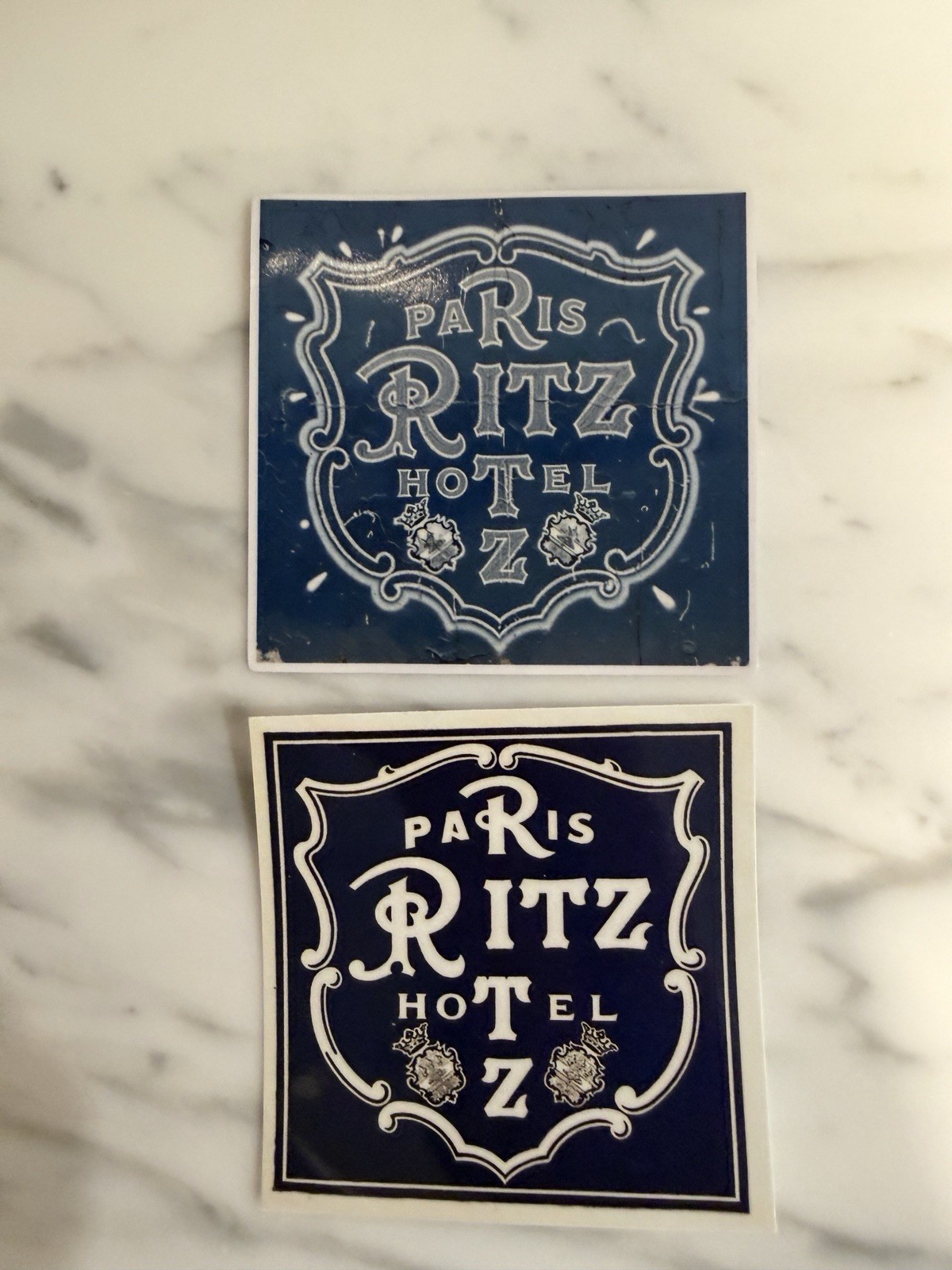 2x Pack Of Vintage Ritz Paris Vinyl Stickers – New