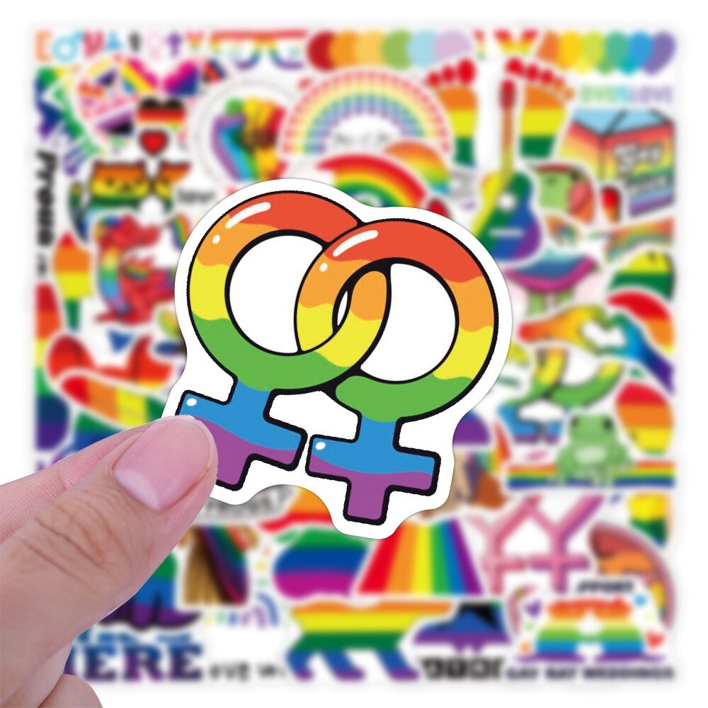 200 pcs LGBTQ Pride Stickers, Gay Lesbian Equal LOVE Waterproof