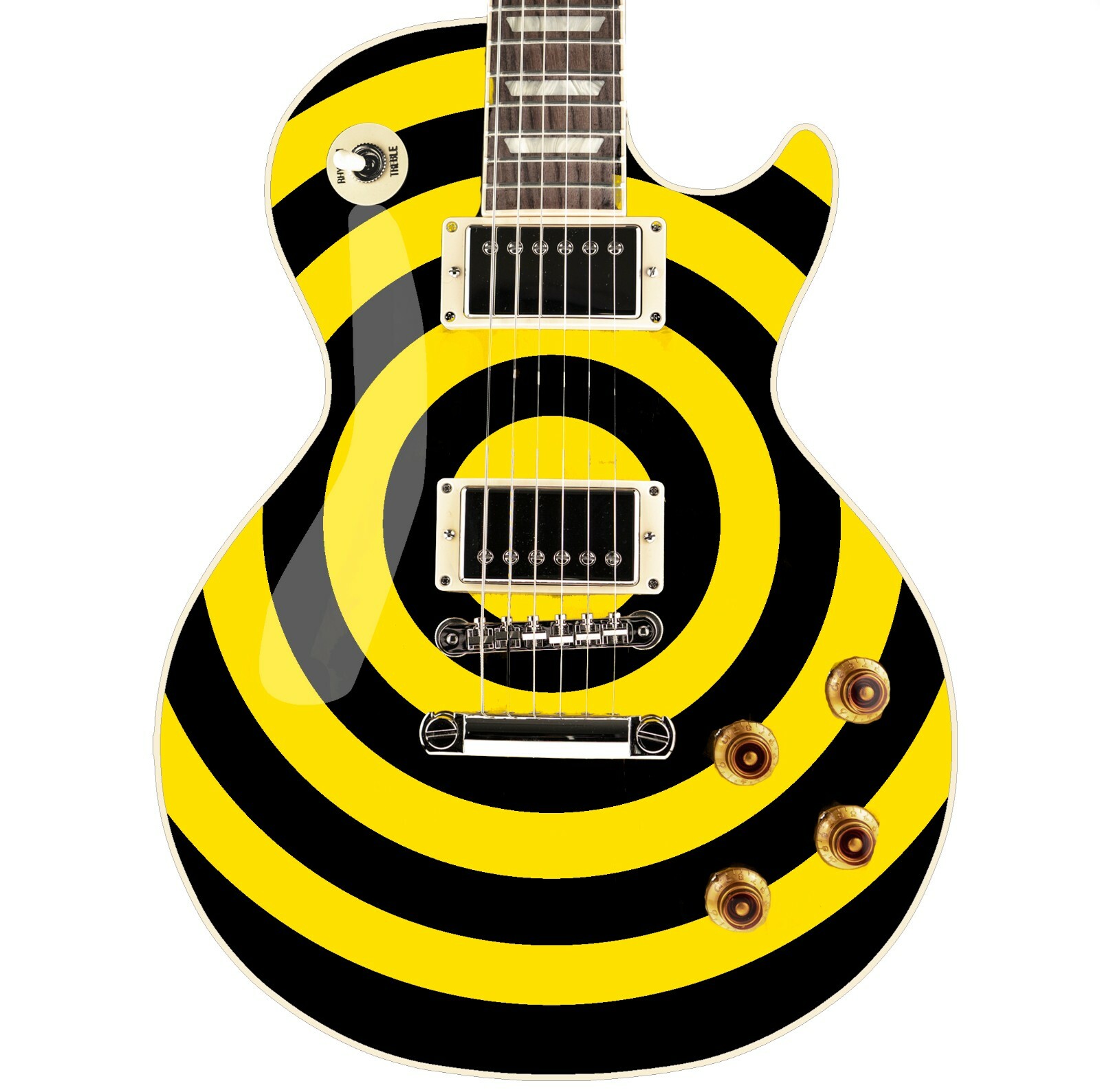 Bullseye Guitar Laminated Skin Wrap Vinyl Decal Stickers Guitar/Bass, 9 choices!