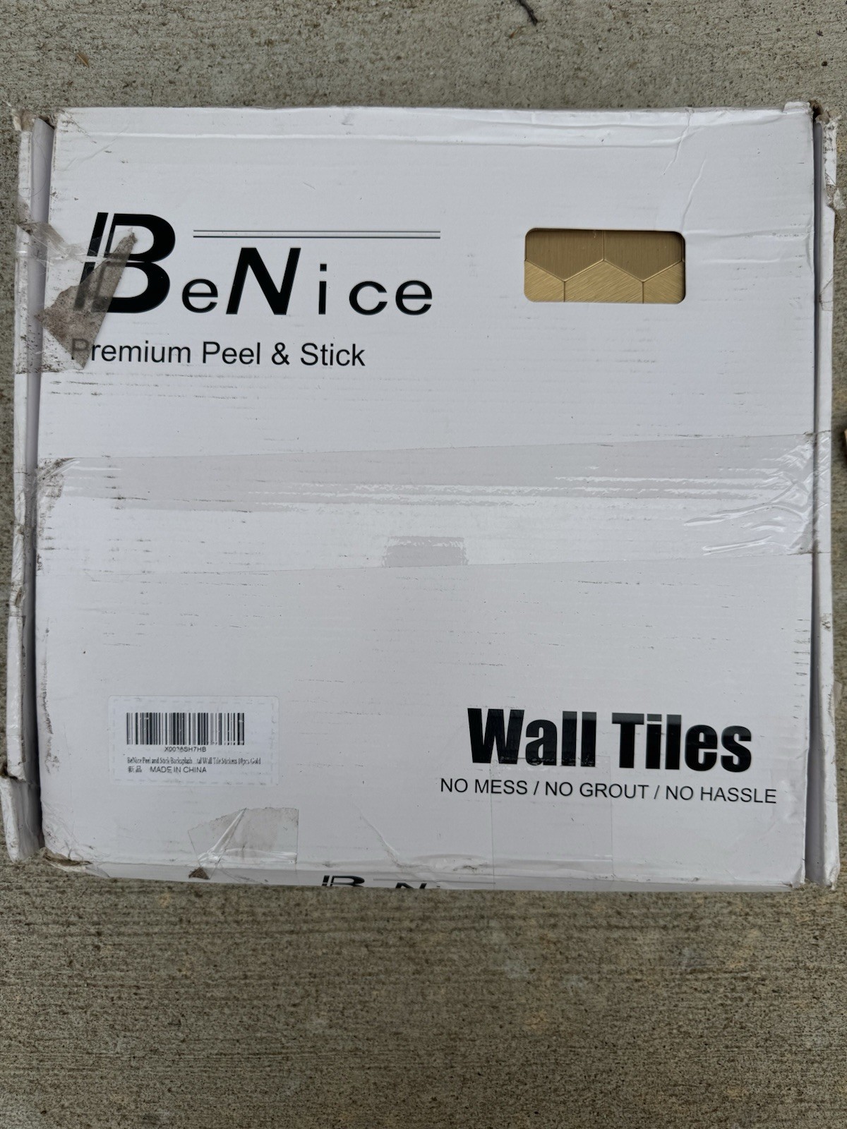 20PC BeNice Peel and Stick Hexagon 3D Adhesive Metal Wall Tile Stickers READ