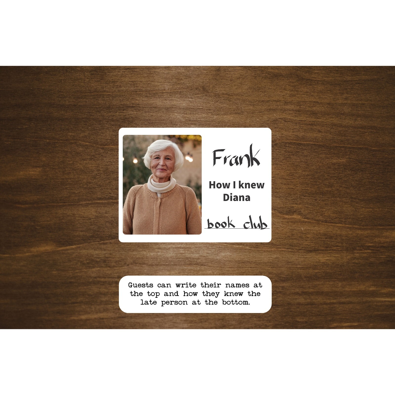 Custom Photo Memorial Name Tag Stickers | Celebration Of Life | 4" x 3" Stickers