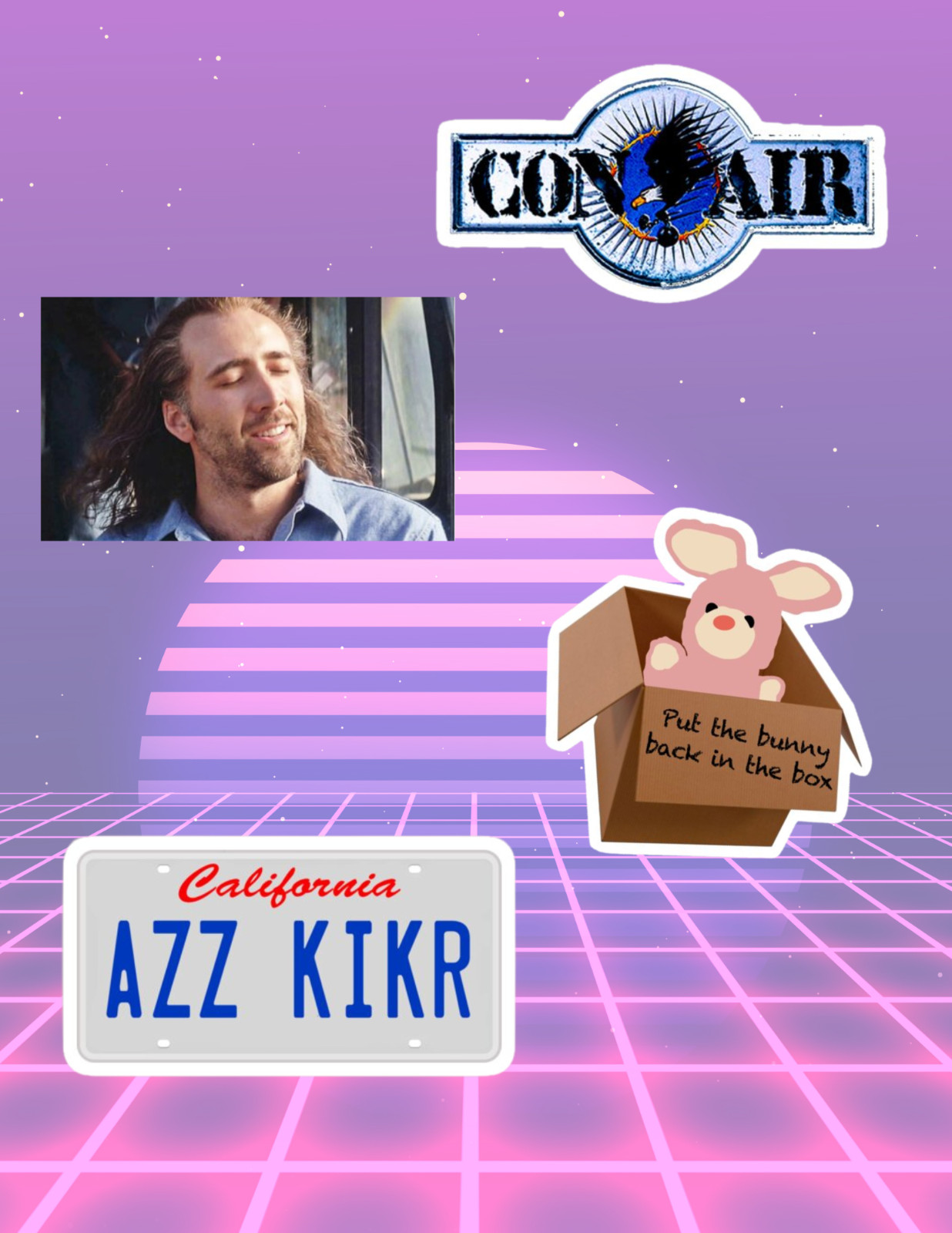 Con Air 80's Movie 4pc Sticker Pack