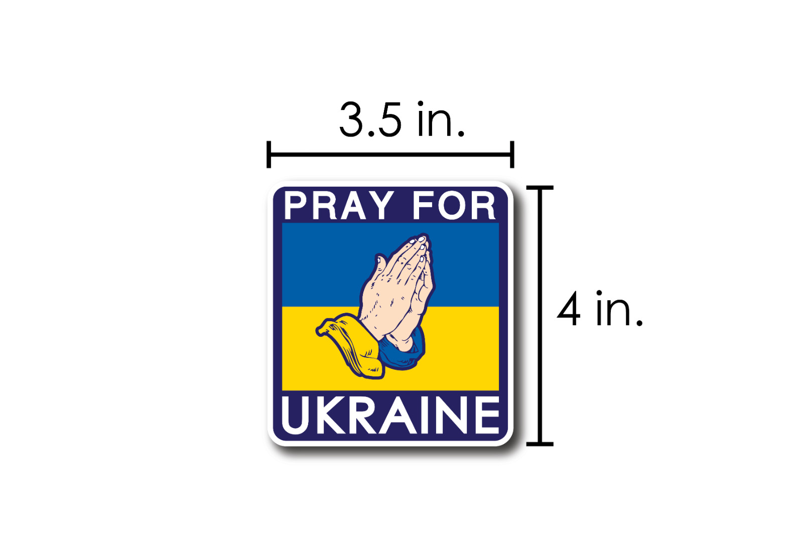 UKRAINE Flag Sticker Decal Vinyl Bumper Car Window Pray for Ukrainian