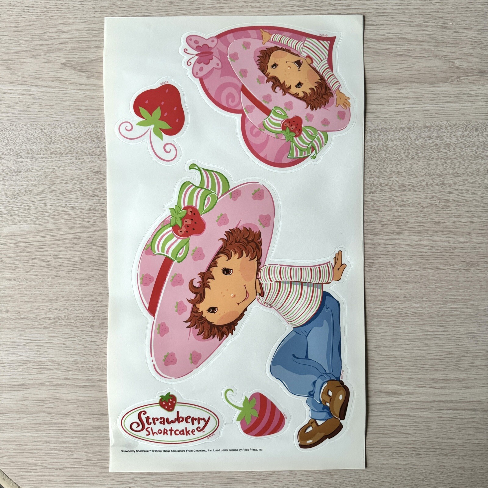 STRAWBERRY SHORTCAKE CUSTARD Cat 22 Jumbo Stick-ups wall stickers MURAL decals