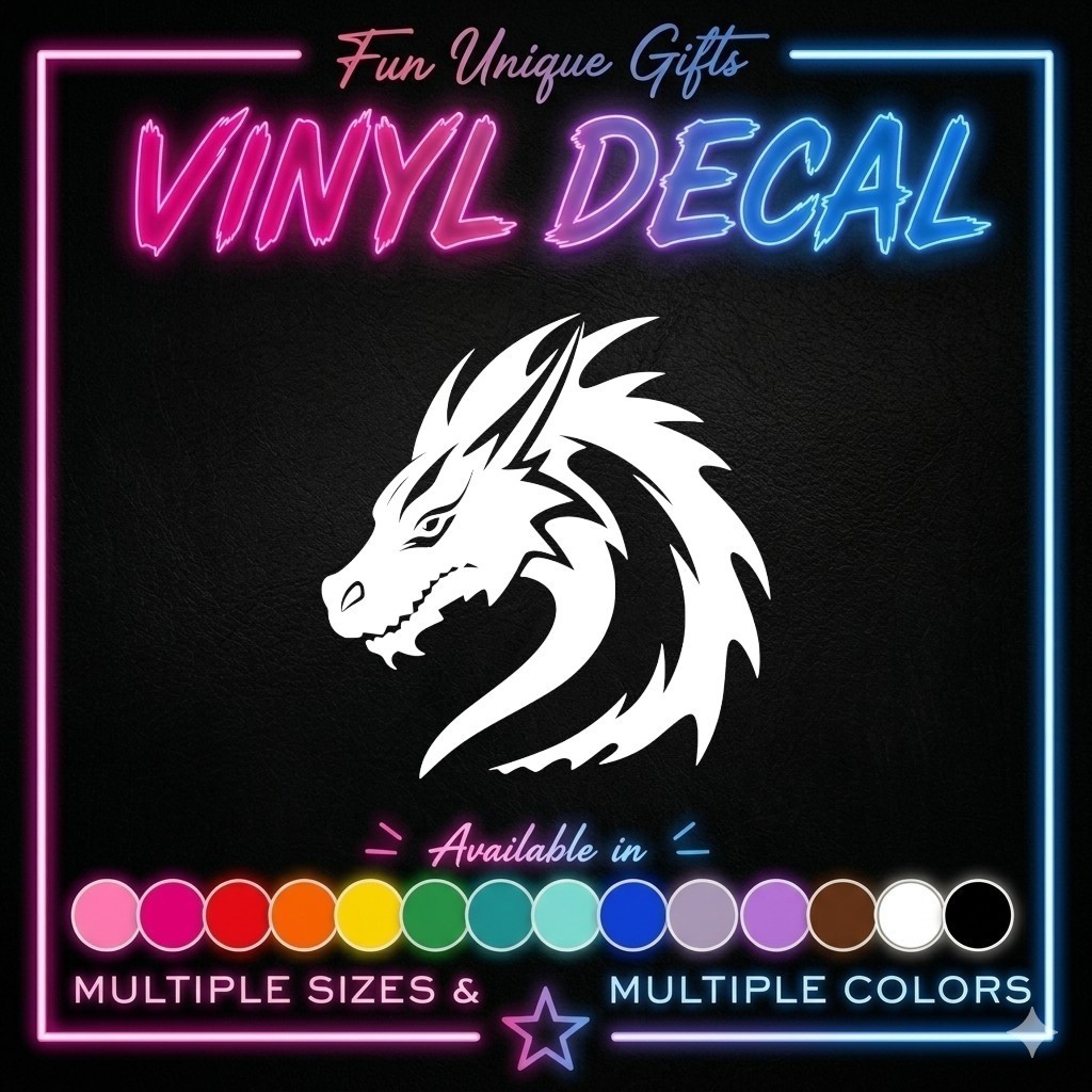 Dragon Vinyl Decal Sticker -Multiple Colors & Sizes- SHIPS FREE!