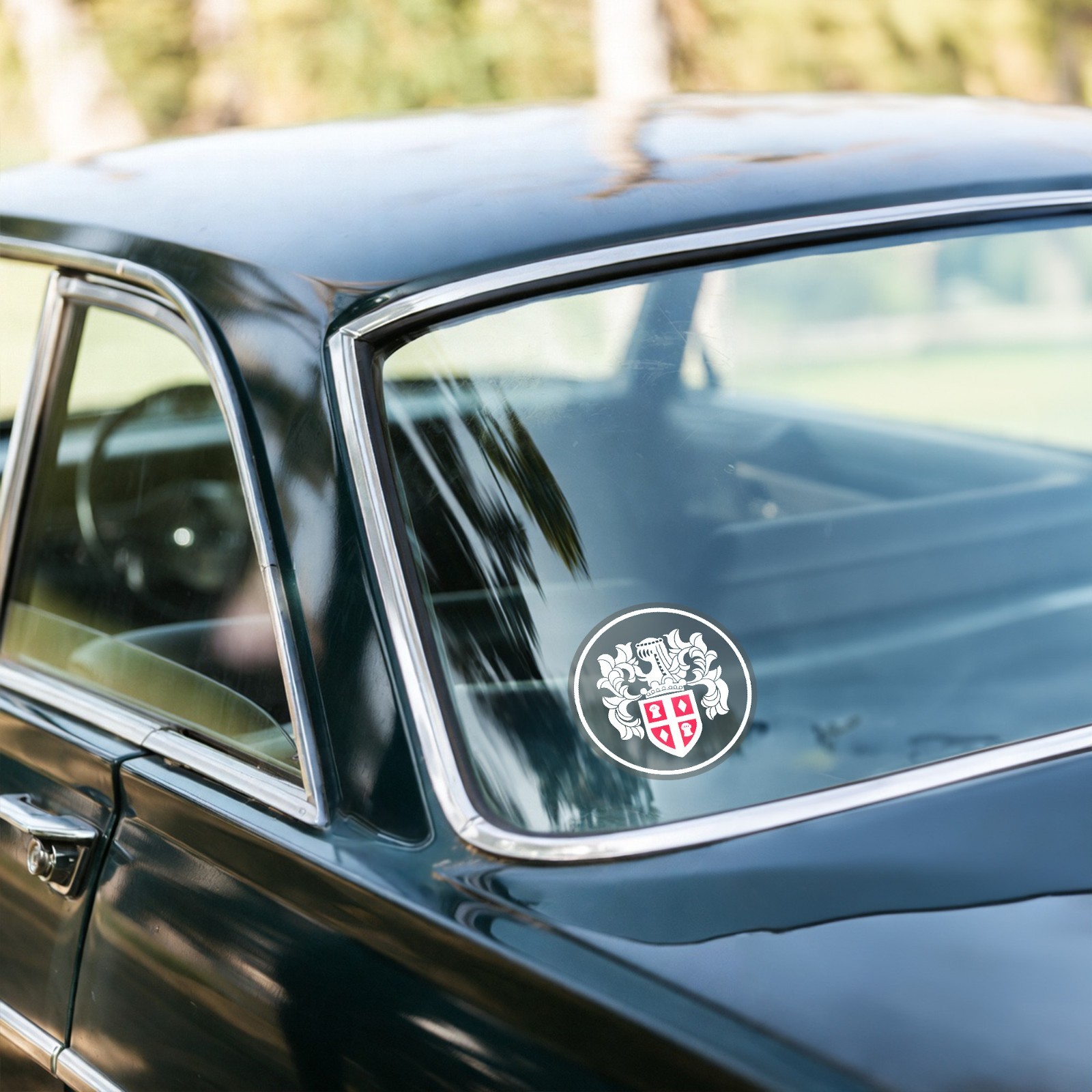 Austin Cars Crest Sticker Black Circular Classic Car Decal Licenced Product