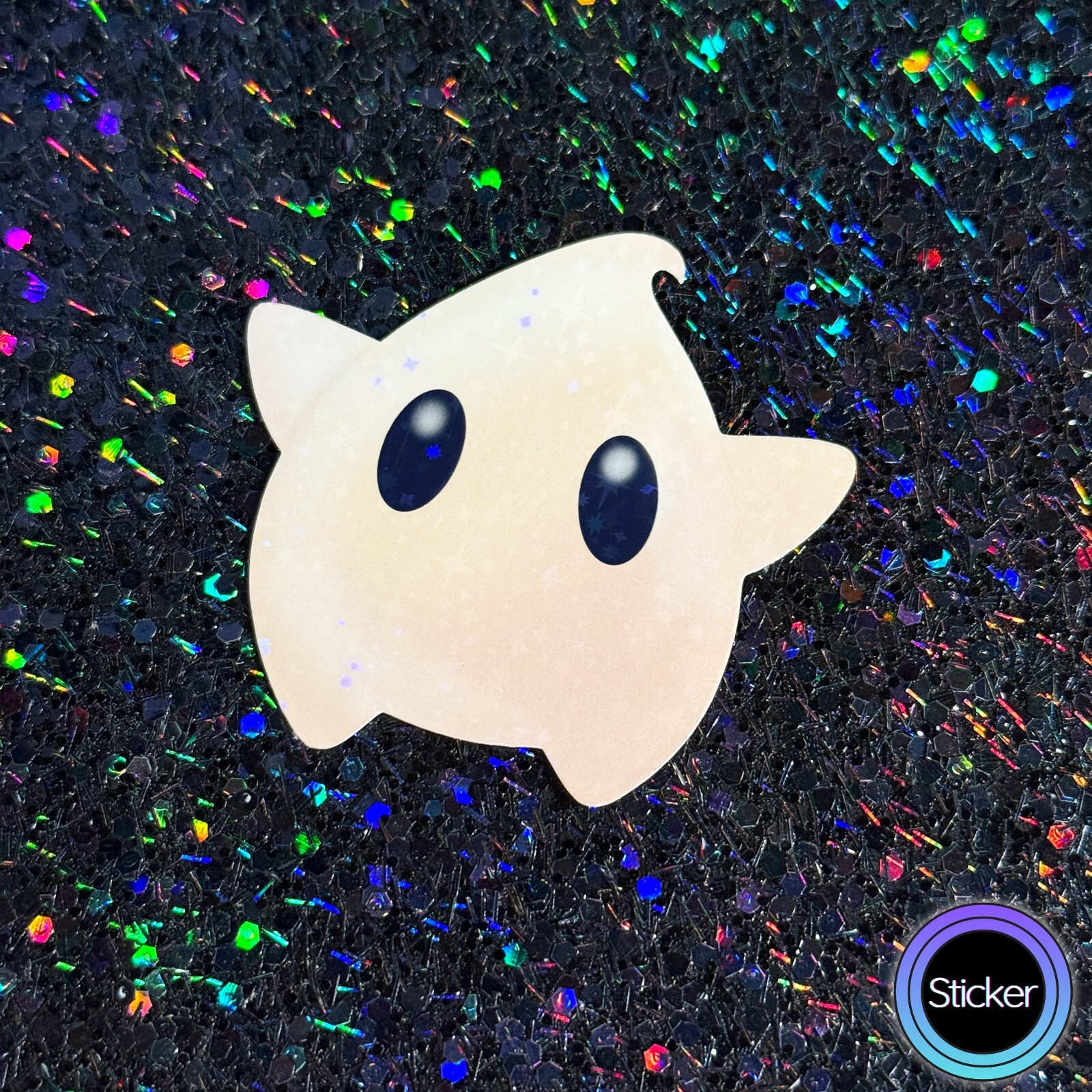 Super Mario Luma Star Sticker, Holographic Super Mario Galaxy Sticker