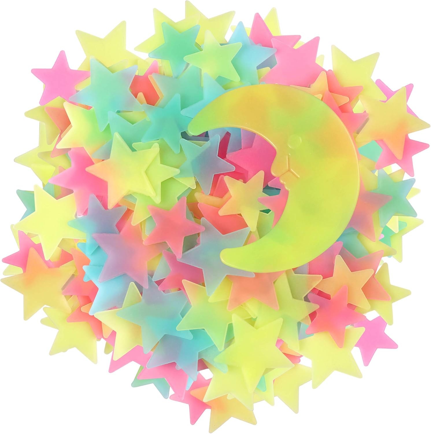 10pc Random Glow in Dark Luminous Stars Fluorescent Noctilucent Wall Sticker