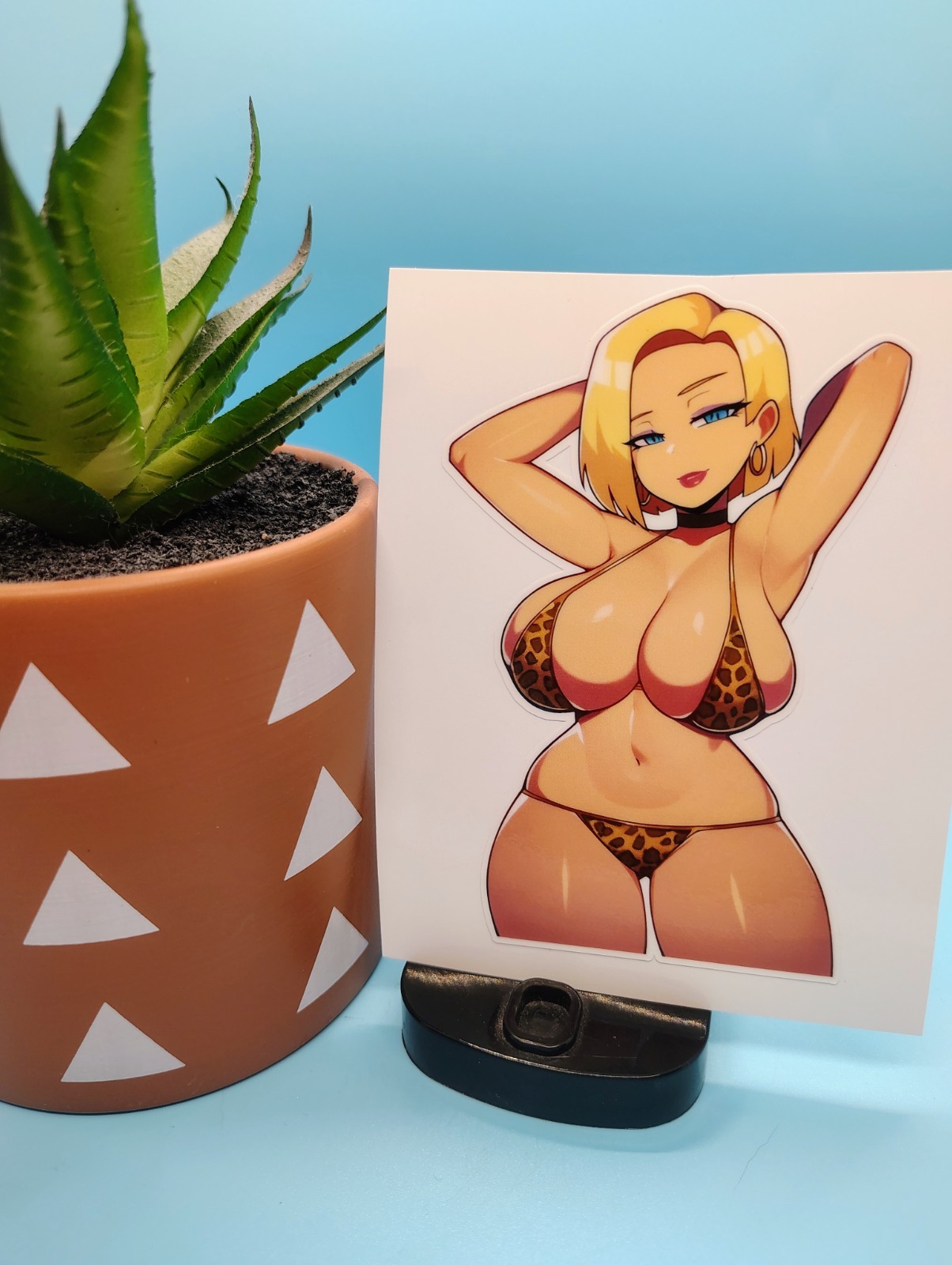 (4.5 Inches) Dragon Ball Z – Android 18 (Bikini #2) – Water-Resistant Sticker