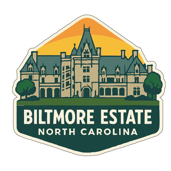 Biltmore Estate North Carolina Sticker Decal Vinyl Die-Cut Symbolic Landmark