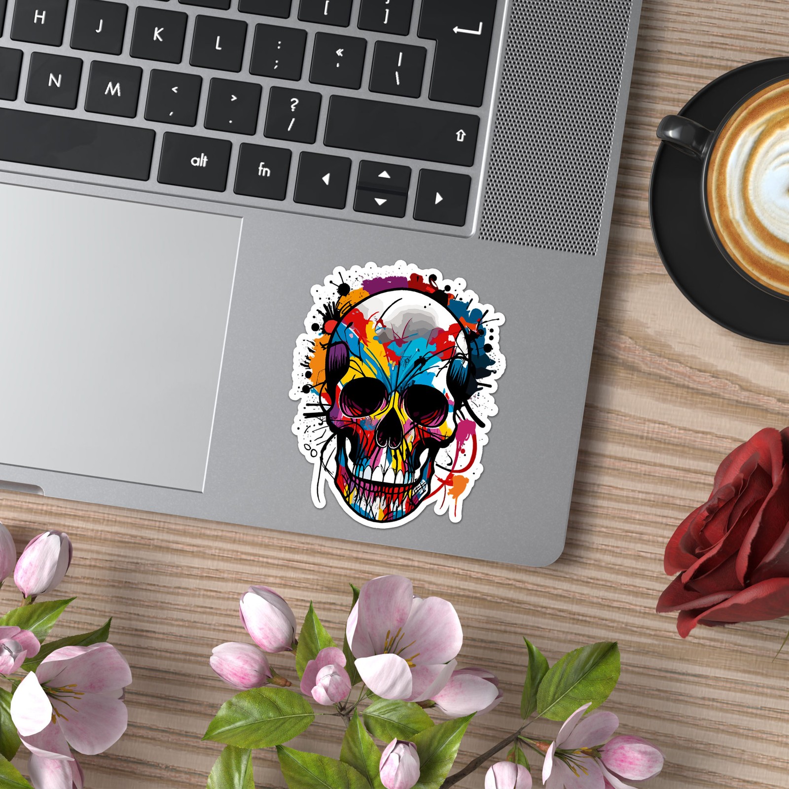 Graffiti Painted Skull – Vinyl Decal Sticker – Car Window Laptop – ebn11424