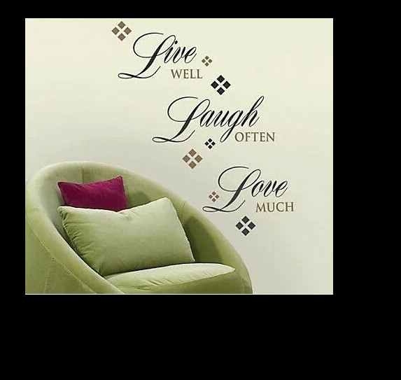 RoomMates RMK1396SCS 7.75" W x 7.75" L Live Laugh Love Peel and Stick Wall Decal