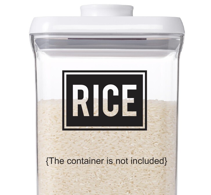 Kitchen Bathroom Laundry Canister Pantry Organization Jar Vinyl Decal Labels