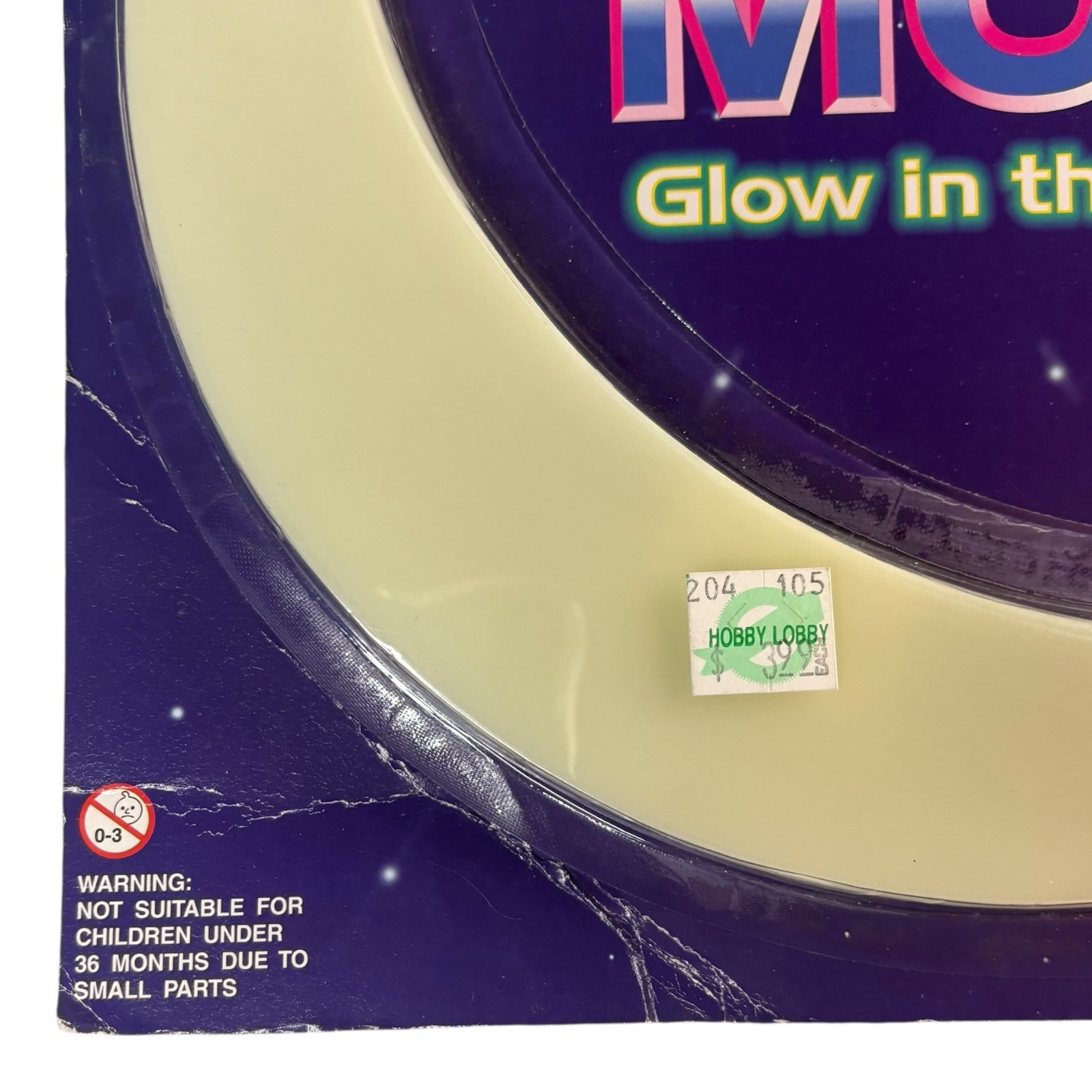 SEALED Vintage "Moon Glow in the Dark" Space Star Bedroom Large Size Y2K 90s NOS